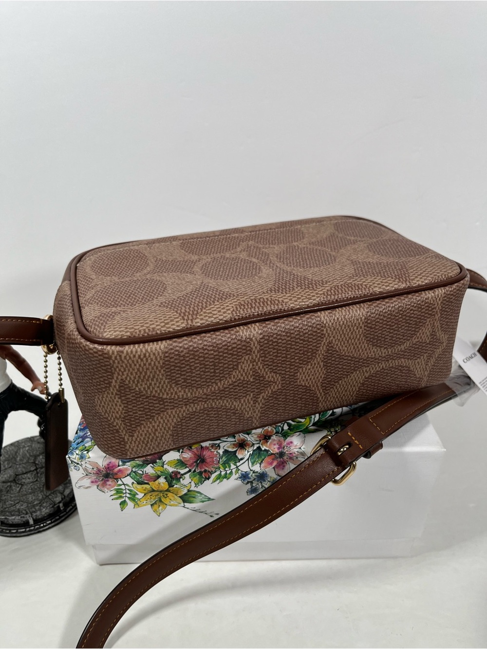 Bundle Coach Camera Bag Signature With Halloween spider charm and wristlet NWT - Picture 5 of 11